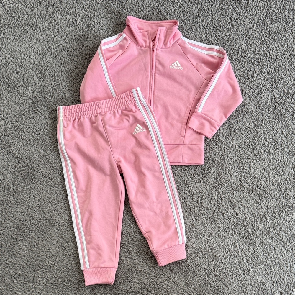 Adidas Kids Pink Matching Set - 18 Months - Like NEW